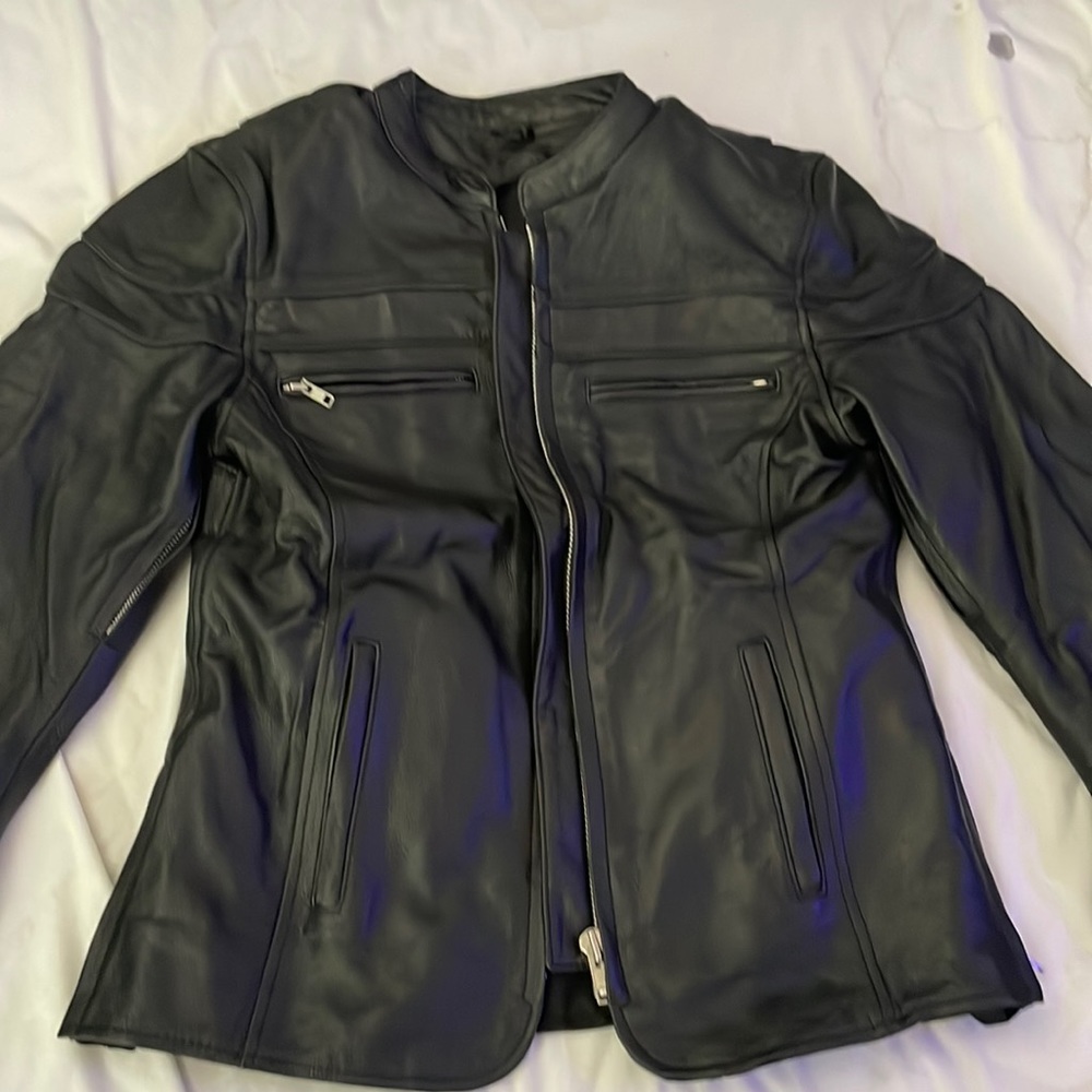 Leather jacket, size L